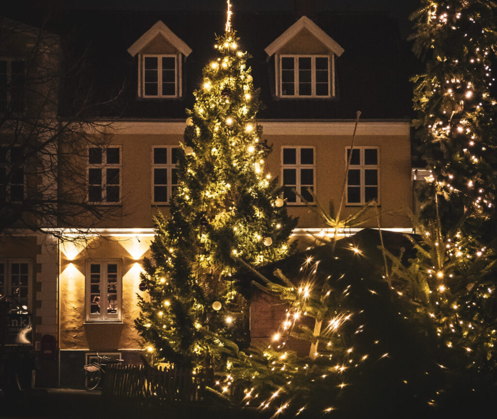 Juletræ på torvet i Hillerød